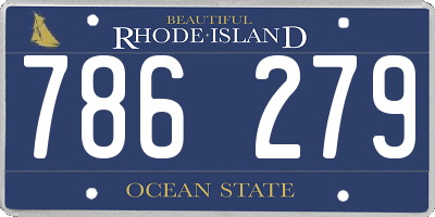 RI license plate 786279