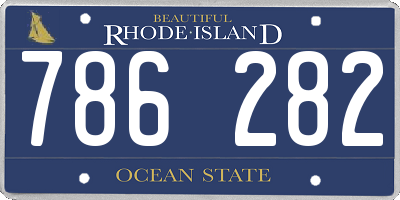 RI license plate 786282