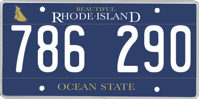 RI license plate 786290