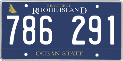 RI license plate 786291