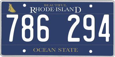 RI license plate 786294