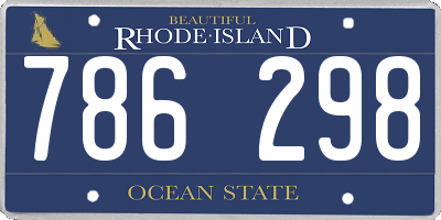 RI license plate 786298