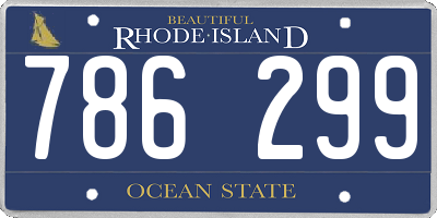RI license plate 786299
