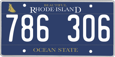 RI license plate 786306