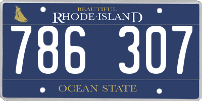 RI license plate 786307