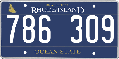 RI license plate 786309