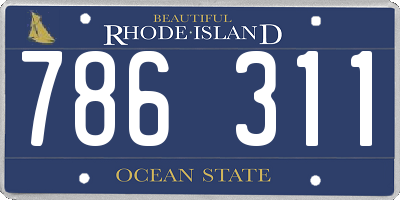 RI license plate 786311