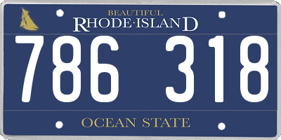 RI license plate 786318