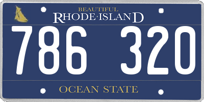 RI license plate 786320