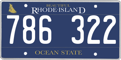 RI license plate 786322