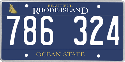 RI license plate 786324