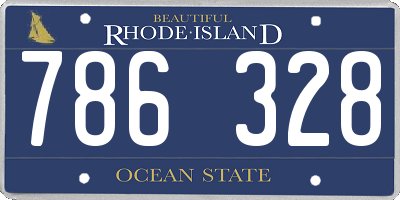 RI license plate 786328