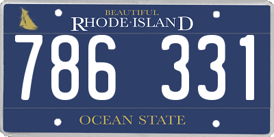 RI license plate 786331