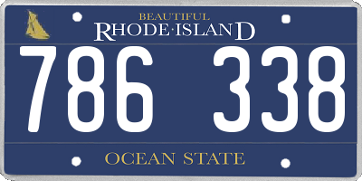 RI license plate 786338