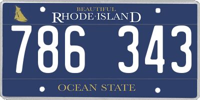 RI license plate 786343