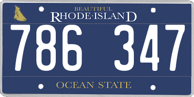 RI license plate 786347