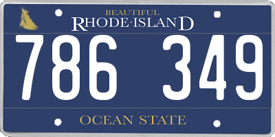 RI license plate 786349