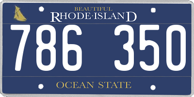 RI license plate 786350