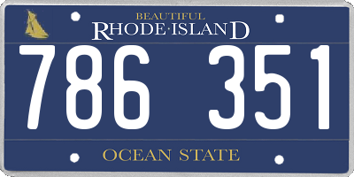 RI license plate 786351
