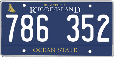 RI license plate 786352