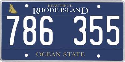 RI license plate 786355
