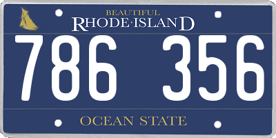 RI license plate 786356