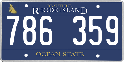 RI license plate 786359