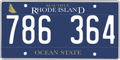 RI license plate 786364