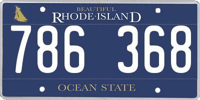RI license plate 786368