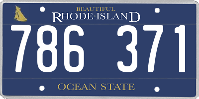 RI license plate 786371