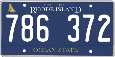 RI license plate 786372