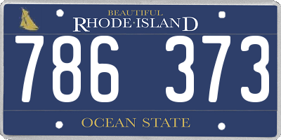 RI license plate 786373