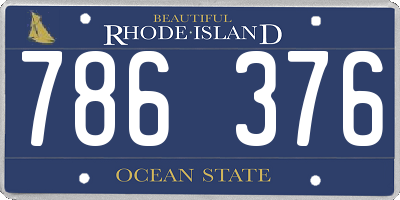 RI license plate 786376