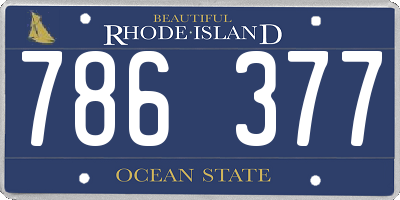 RI license plate 786377