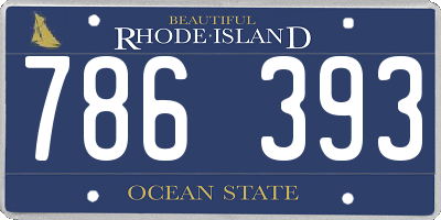 RI license plate 786393