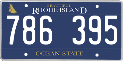 RI license plate 786395