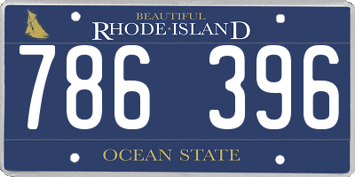 RI license plate 786396