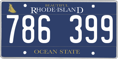 RI license plate 786399