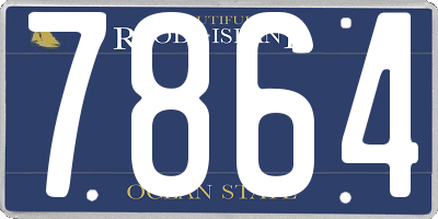 RI license plate 7864