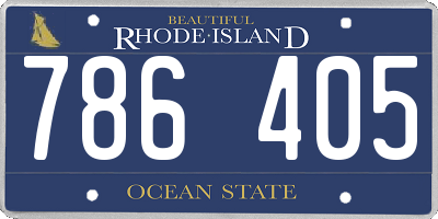 RI license plate 786405