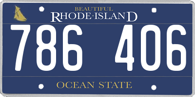 RI license plate 786406