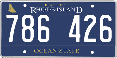 RI license plate 786426