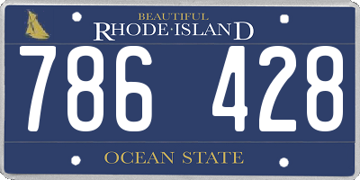 RI license plate 786428