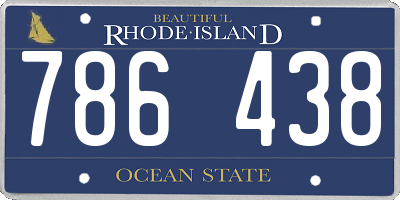 RI license plate 786438