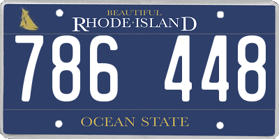 RI license plate 786448