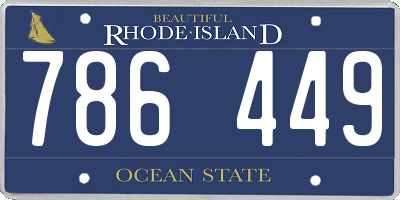 RI license plate 786449