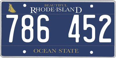RI license plate 786452