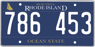 RI license plate 786453