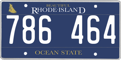 RI license plate 786464
