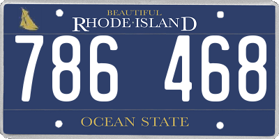 RI license plate 786468